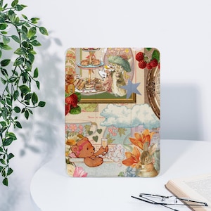 Scrapbook Cartoon Bear iPad Case For iPad 9.7" 10.2" 10.9" 12.9" iPad Air 5 4 3 2 iPad mini 6 5 4 Pro 11 inch iPad 2024 2023 2022 iPad Cover