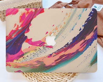 Splash-ink Painting Hard Protective Macbook Case Laptop Cover for MacBook Air 15/13 Inch M3 M2 M1, MacBook Pro 13/14/16 inch 2020-2024