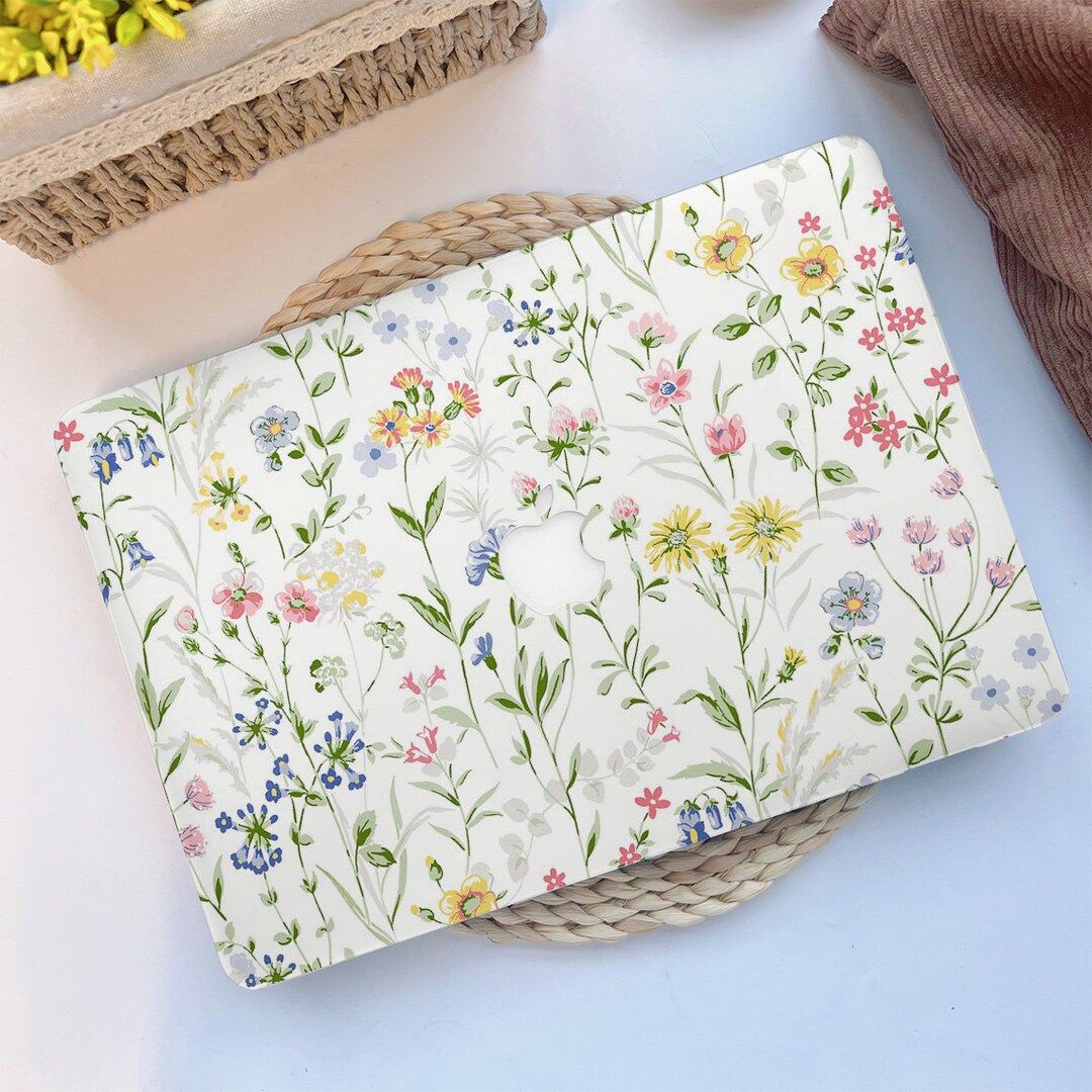 Cute Flowers MacBook Case Wild Flower Case for MacBook Air 2020 Case