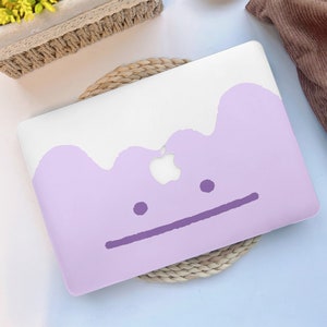 Cute Smile Cartoon MacBook Case for MacBook Air 2020 2022 Purple Case, MacBook Air 13 M2, MacBook Pro 13/15/16 inch, Retina Air MacBook 2021
