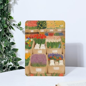 Flowers and Kittens Kindle Case For Paperwhite 1/2/3/4, Kindle 2019/2022, Kindle 10th 11th Gen, Kindle Paperwhite Cover Paperwhite 2021 Case