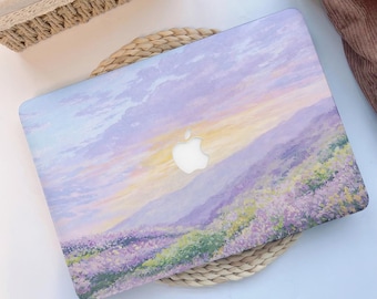 Purple Painting Laptop Case for MacBook Air 11 Air 13/15 M1/M2 MacBook Pro 13/14/16 Air 13 A3240 Air 15 A3241 MacBook 2025 2026 M5 New Cover