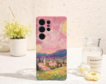 Oil Painting Landscape Phone Case for Samsung Galaxy S25 S24 S23 S22 Plus Ultra Protective Cover for Samsung Galaxy S23FE S24FE Galaxy Phone