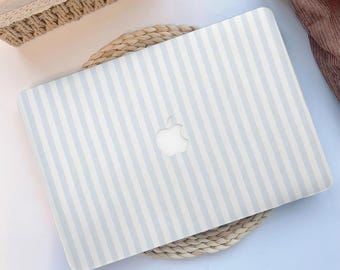 Custodia rigida a righe blu per MacBook Air 11, Air 13/15 M1/M2, MacBook Pro 13/14/16, Air 13 A3240, Air 15 A3241, MacBook 2024 2025
