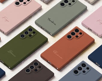 Personalized Solid Color Phone Case for Samsung Galaxy S26 S25 S24 Plus Ultra Protective Cover for SamsungGalaxy S25FE S24FE GalaxyPhoneCase