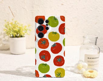 Cute tomato Phone Case for Samsung Galaxy S26 S25 S24 S23 S22Plus Ultra Protective Cover for Samsung Galaxy S23FE S24FE Galaxy Phone Case