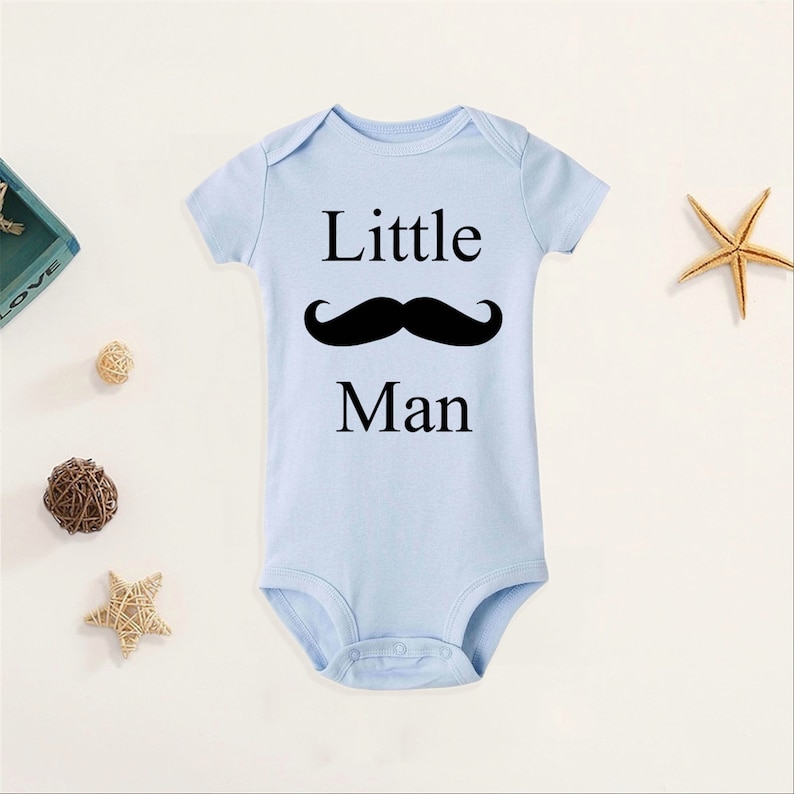 Black Little Man Baby Bodysuit|Personalized Onesie|Baby Gift|Baby Boy Clothes|Personalised Unisex Bodysuit|Baby Announcement|Newborn Gift
