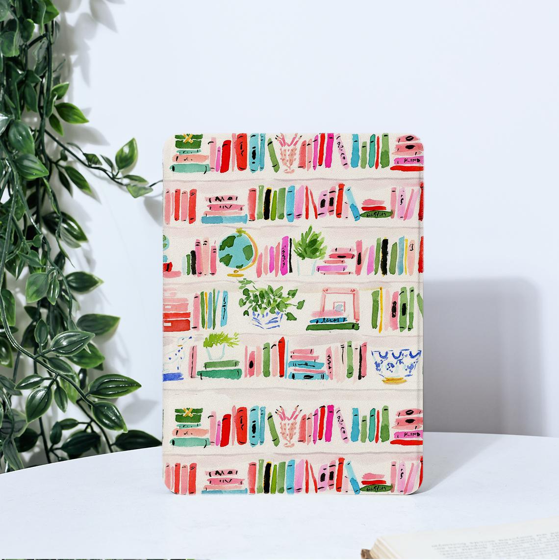 Abstract Bookshelf Kindle Case for Paperwhite 1/2/3/4, Kindle 2019/2022 ...