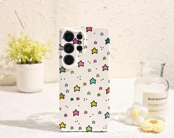 Colorful Star Samsung Phone Case Phone Case for Samsung Galaxy S25 S24 S23 S22 Plus Ultra Galaxy S Phone Case Galaxy A Phone Case