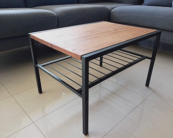 Table basse upcyclée table d'appoint industrielle