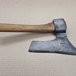 Vintage Goosewing Bearded Broad German Hatchet Axe Handmade Forged Rare