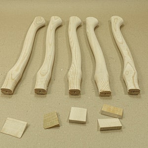 Lot of 5 x 15,7" Axe Handle Hickory
