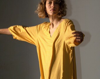 Vintage Baumwollkleid Made in Spain/ 80er Jahre Casual Kleid/Größe L-XL/oversize