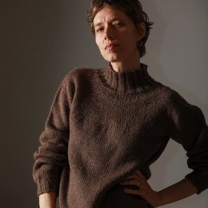 Pullover in lana fatto a mano degli anni '70-'80 realizzato in Islanda/maglione di lana calda/pullover vintage/taglia M