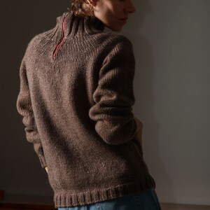 Handmade Wool pullover from 70-80s made in Iceland /warm wool sweater / vintage pullover/size M zdjęcie 5