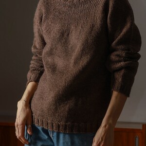 Handmade Wool pullover from 70-80s made in Iceland /warm wool sweater / vintage pullover/size M zdjęcie 4