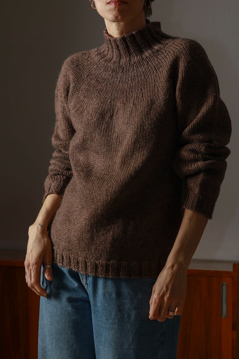 Handmade Wool pullover from 70-80s made in Iceland /warm wool sweater / vintage pullover/size M zdjęcie 4