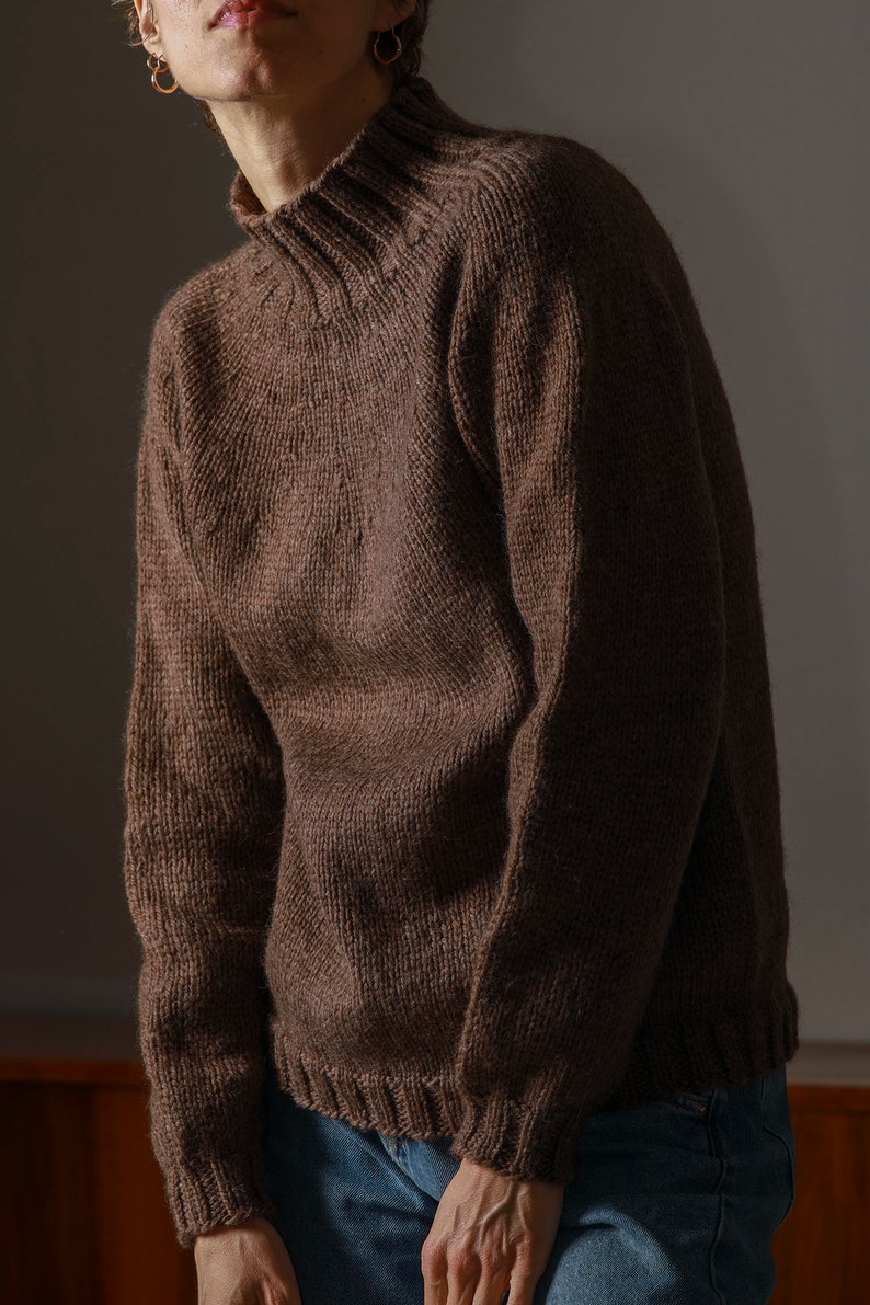 Handmade Wool pullover from 70-80s made in Iceland /warm wool sweater / vintage pullover/size M zdjęcie 3