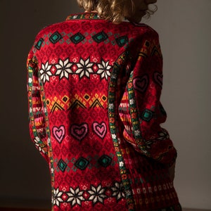 VRIKKE Irene Haugland woolen cardigan/sweater from the 80-90s / retro wool sweater/oversize/size S-M zdjęcie 2