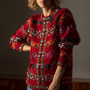 VRIKKE Irene Haugland woolen cardigan/sweater from the 80-90s / retro wool sweater/oversize/size S-M zdjęcie 6