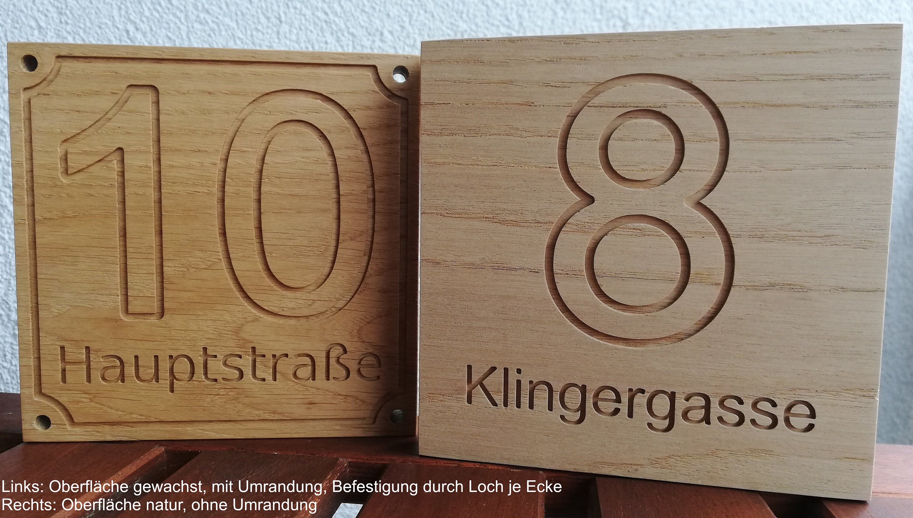 Hausnummer mit Straßennamen Türschild Hausschild aus Holz Etsy.de