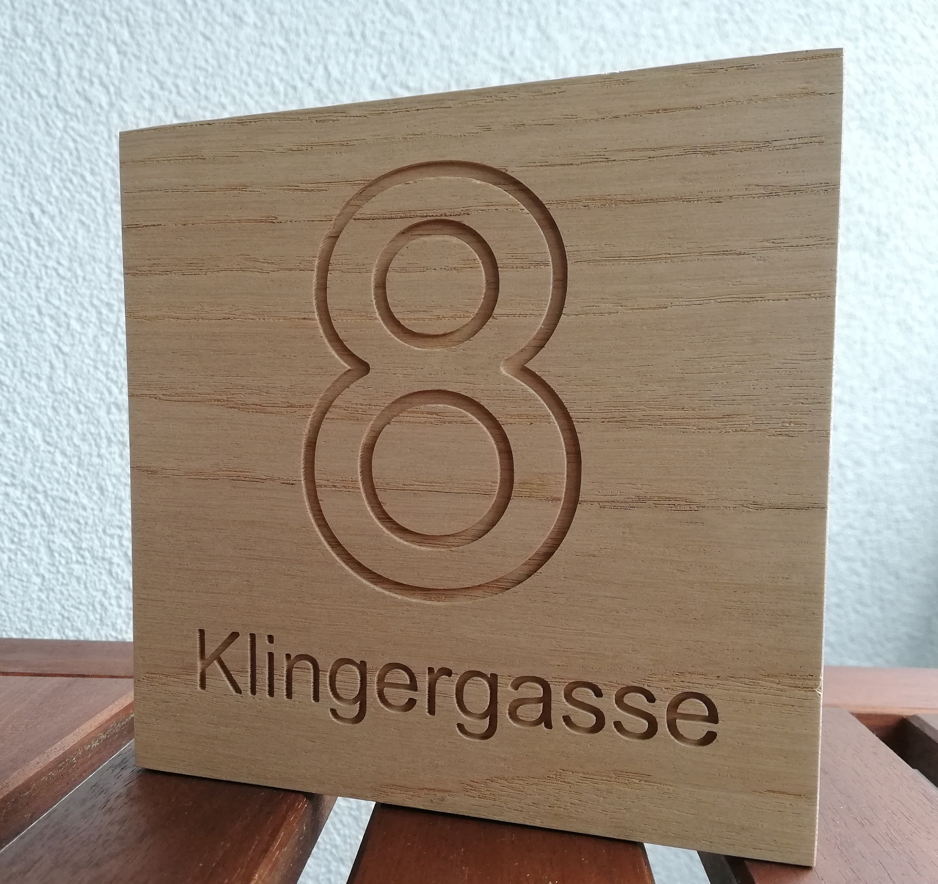 Hausnummer mit Straßennamen Türschild Hausschild aus Holz Etsy.de