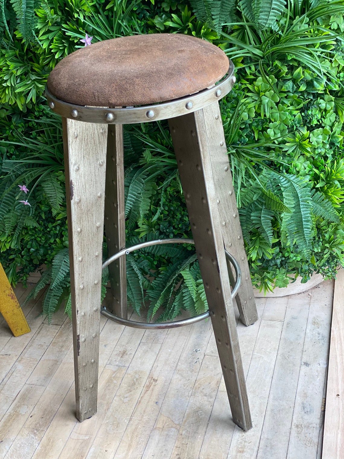 Industrial Steampunk Iron 77cm Aviation Inspired Bar Stool Etsy