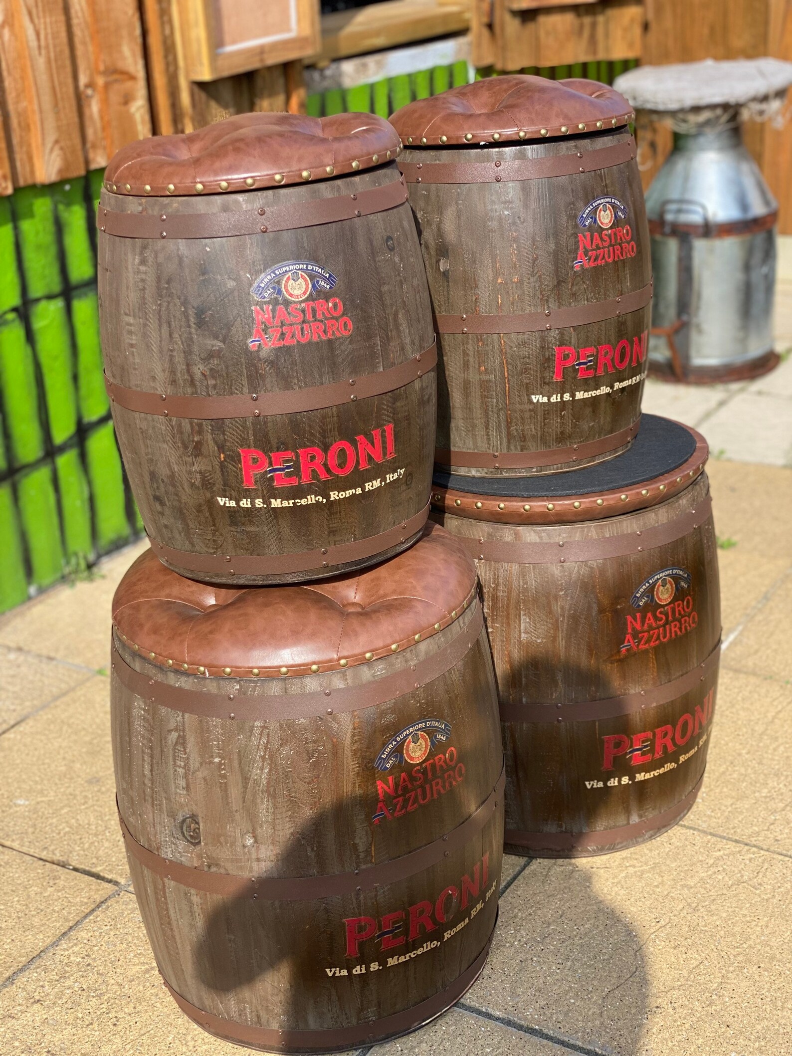 Peroni Light Wooden Beer Barrel Storage Etsy