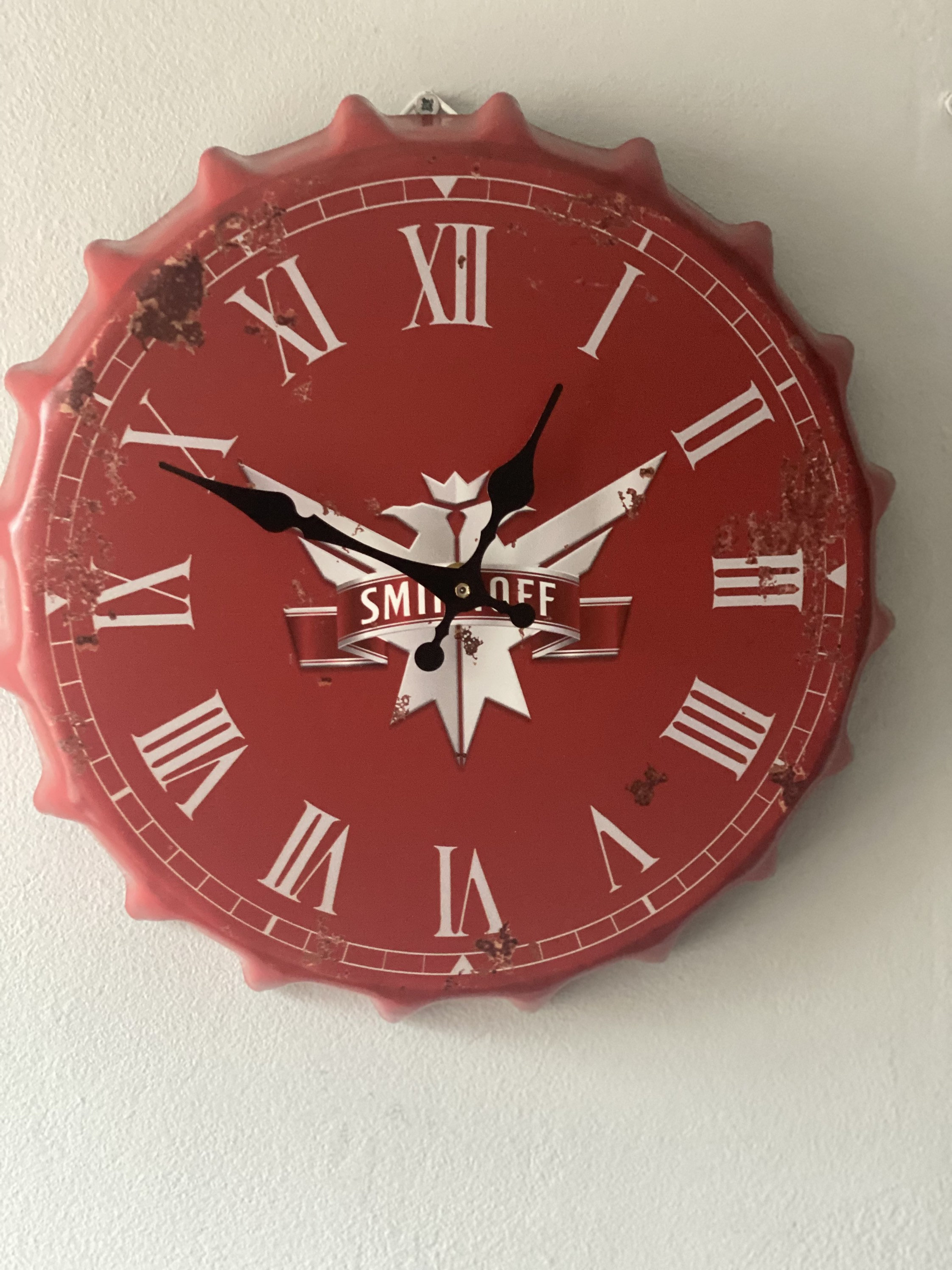 Smirnoff Vodka 30cm Wall Clock Metal Bottle Top Man Cave Bar Etsy UK