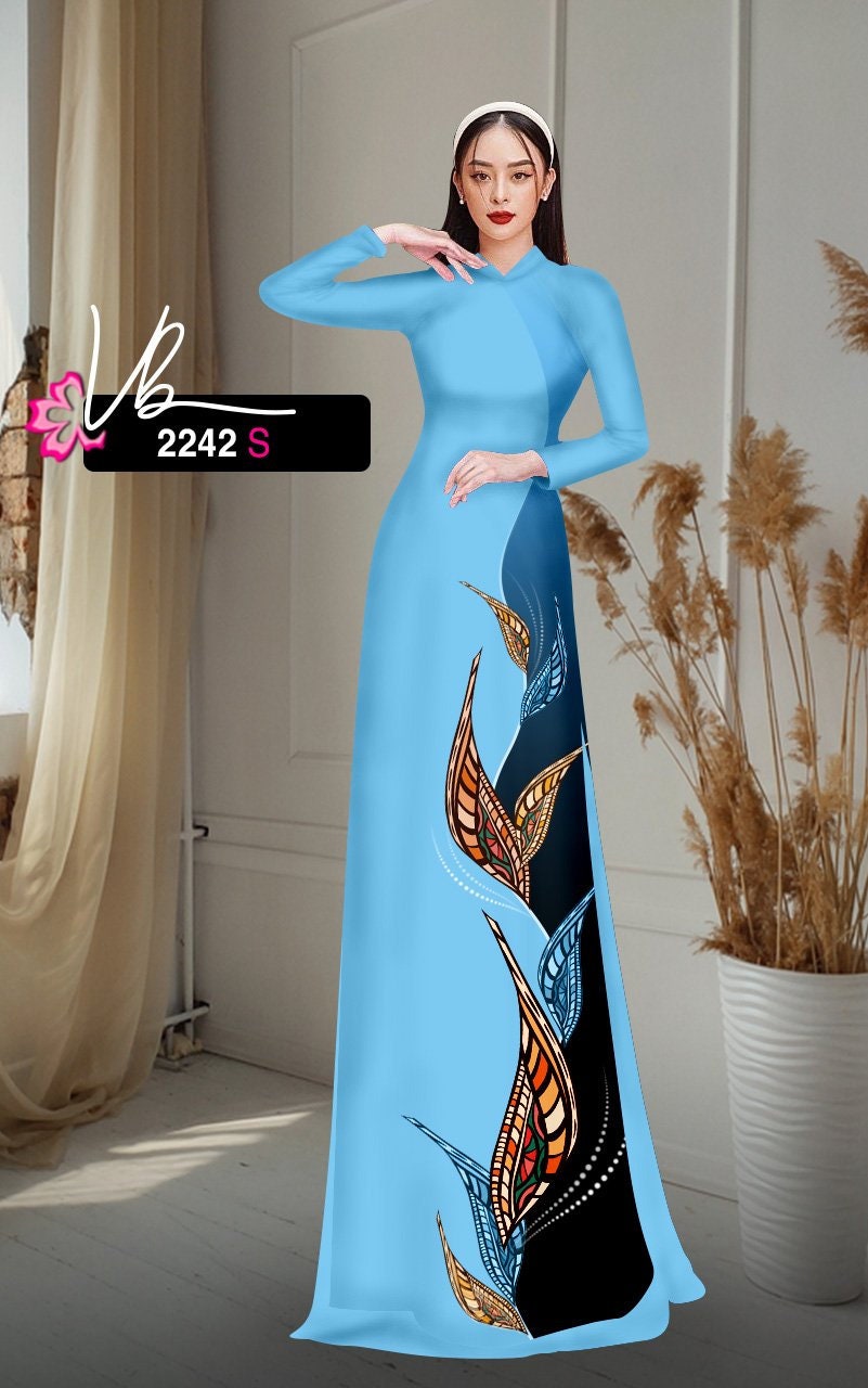 Vietnamese Women Ao Dai Dress With Pants, Custom Size, 3D Imprinted Silk  Fabric, Assorted Colors Áo Dài Lụa 3D, Đặt May Theo Số Đo -  Australia