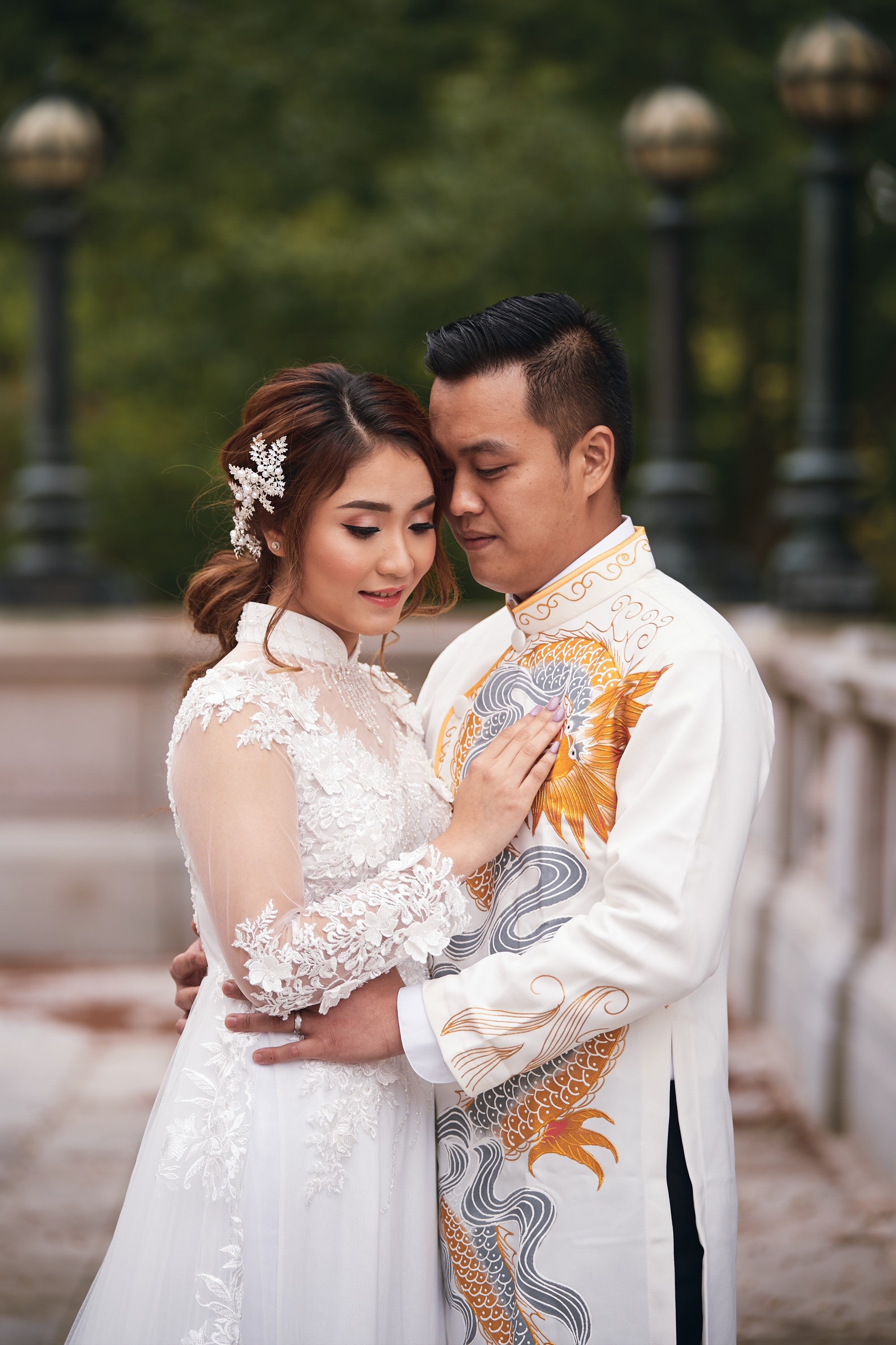 Vietnamese Wedding Ao Dai Dress With ...