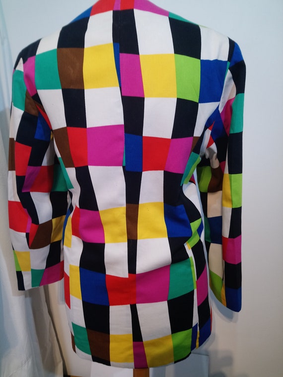 Vintage 1980s Selfridges harlequin jacket