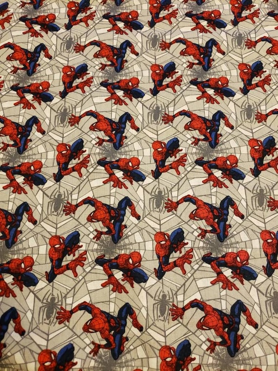 Spiderman web 100% cotton fabric fat quarter - half yard - full yard
