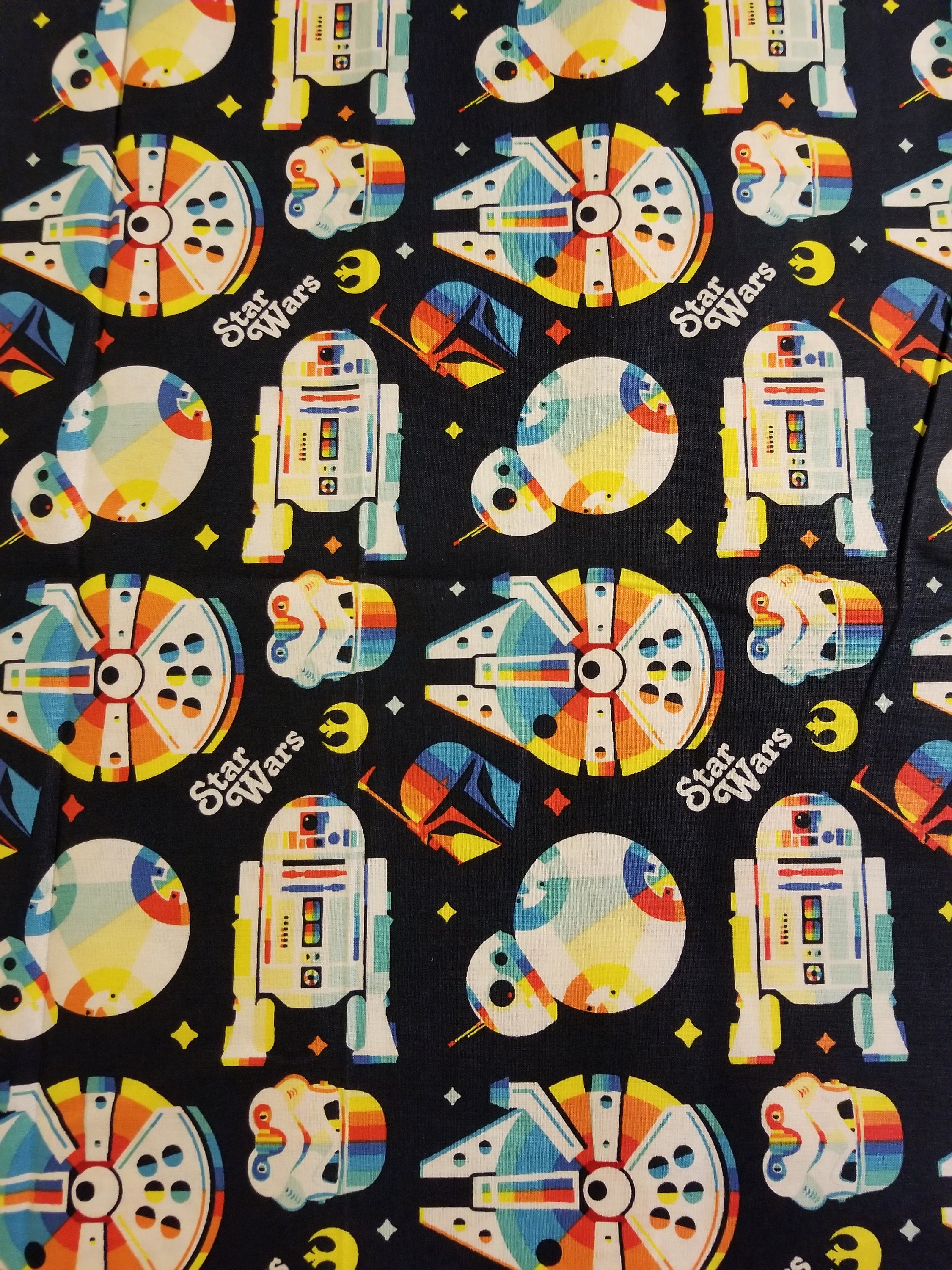 Buy Starwars Rainbow Assorted Icons 100% Cotton Fabric Fat Online in India  - Etsy