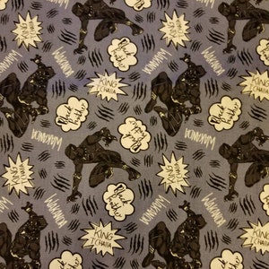 Black Panther 100% Cotton fabric fat quater - half yard