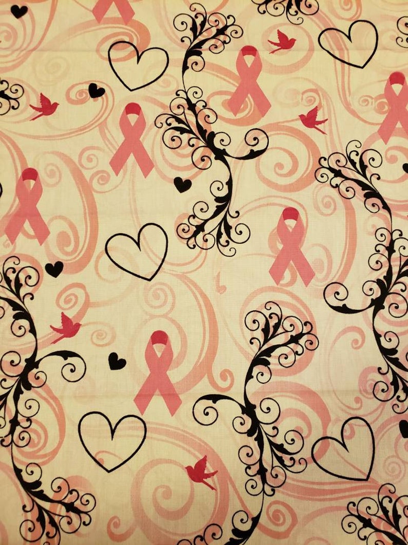 Breast caner awareness 100/% cotton fabric fat quarter
