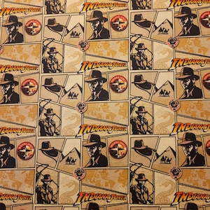 Indiana Jones 100% cotton fabric fat quarter - half yard - full yard