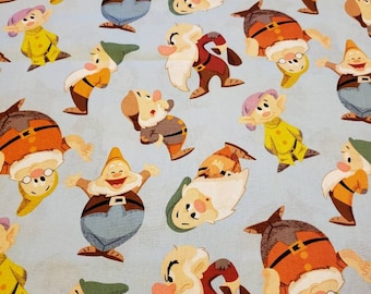 Disney grumpy fabric applique iron on snow white 7 seven dwarfs 3" inch 