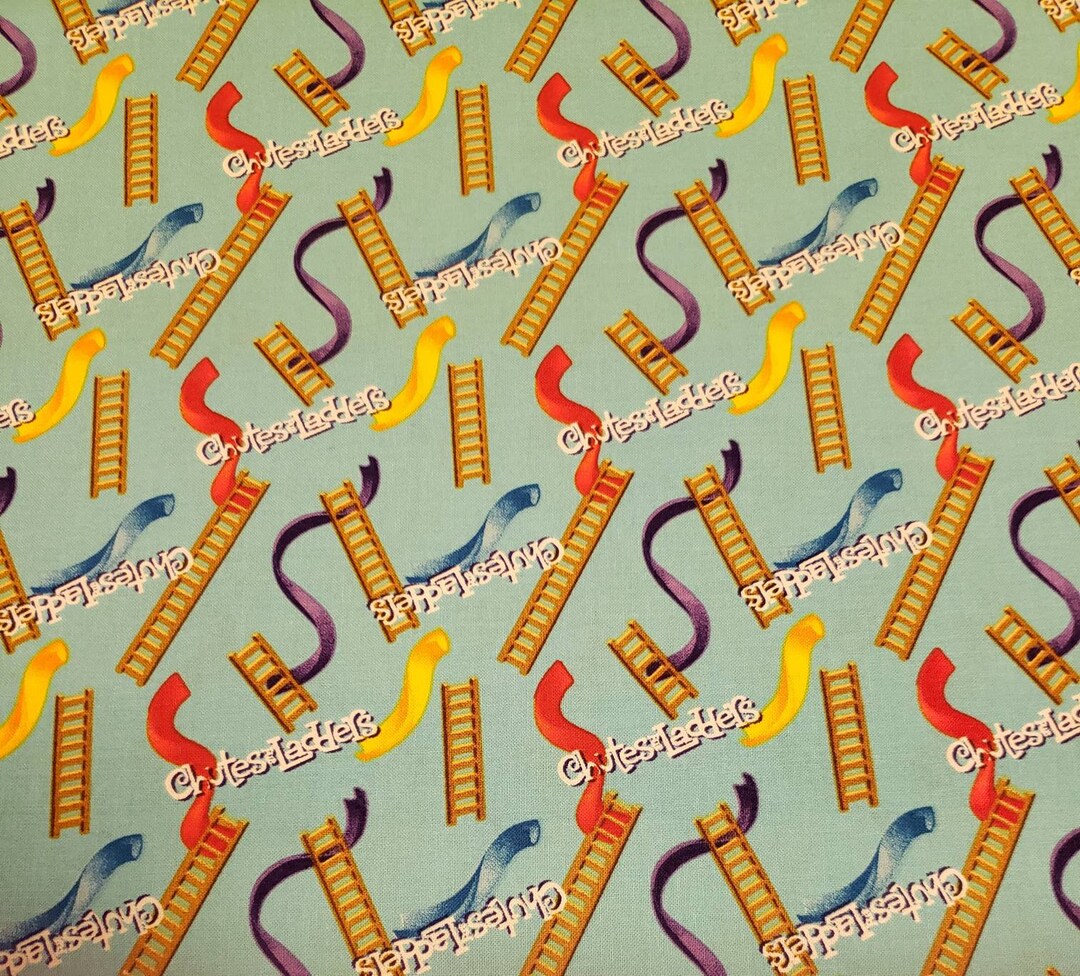Chutes and Ladders 100 Cotton Fabric Fat Quarter Half Yard Etsy