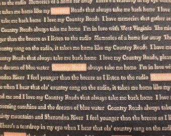 100/% Quilt Shop Cotton Fabric Star Spangled Banner Song Lyrics from We the People Collection by Timeless Treasures