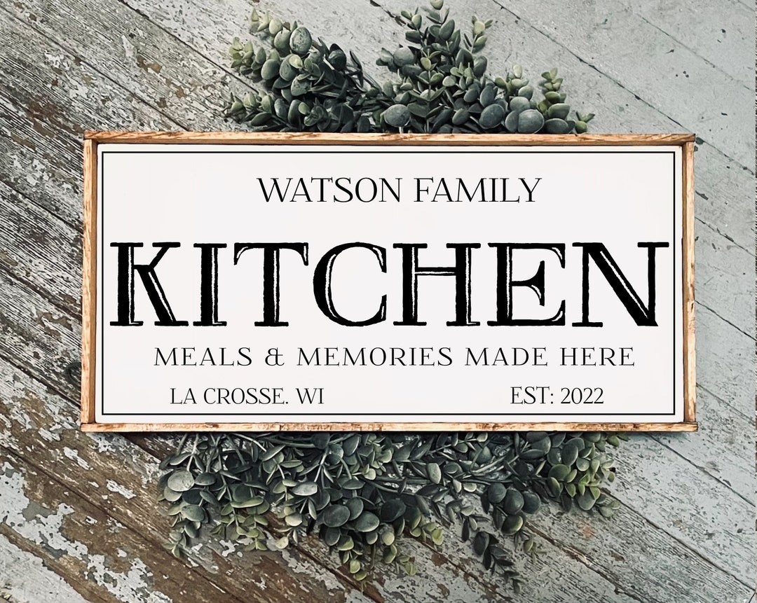 Personalized Sign | Personalized Family Sign | Custom Kitchen Sign ...