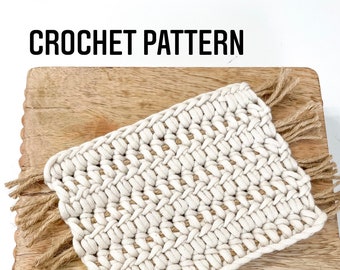 Crochet Pattern, Tutorial Mug Rug Pattern, Coaster, Crochet Coaster, Plant Coaster, Jute Mug Rug