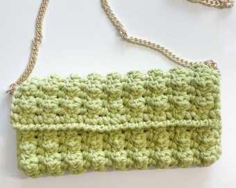 Crochet Clutch, Satchel Clutch, Handmade Clutch, Handmade Bag, Bobble Clutch