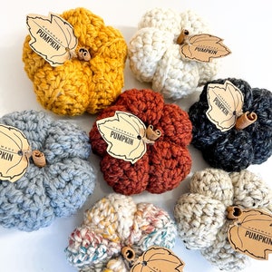 Crochet Pumpkins, Fall Decor, Pumpkin Decor, Farmhouse Decor, Pumpkins, Small Crochet Pumpkin, Handmade Pumpkins