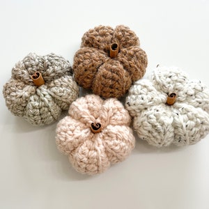 Crochet Pumpkins, Fall Decor, Pumpkin Decor, Farmhouse Decor, Pumpkins, Small Crochet Pumpkin, Handmade Pumpkins