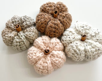 Crochet Pumpkins, Fall Decor, Pumpkin Decor, Farmhouse Decor, Pumpkins, Small Crochet Pumpkin, Handmade Pumpkins