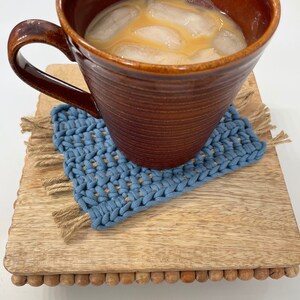 Crochet Pattern, Tutorial Mug Rug Pattern, Coaster, Crochet Coaster, Plant Coaster, Jute Mug Rug image 3