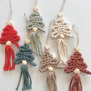 Macrame Holiday Ornaments, Tree Ornament, Handmade Ornaments, Macrame Tree Ornament, Christmas ornaments