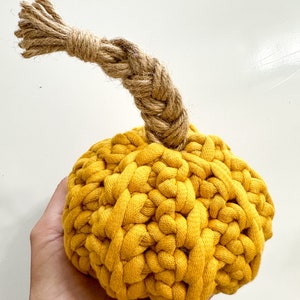 Crochet Pumpkins, Fall Decor, Pumpkin Decor, Farmhouse Decor, Pumpkins, Small Crochet Pumpkin, Handmade Pumpkins, braided burlap stem pumpki