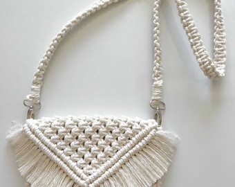 House of Macrame Handcrafted Macrame Clutch Bag with sling (Charcoal Grey) main image 0